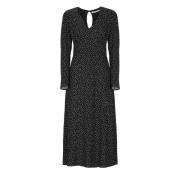 Zwarte viscose jurk met polkadots Mar De Margaritas , Black , Dames