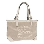 Pre-owned Canvas handbags Gucci Vintage , Beige , Dames