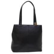 Pre-owned Leather shoulder-bags Burberry Vintage , Black , Dames