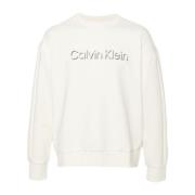 Schaduw reliëf logo sweatshirt Calvin Klein , Beige , Heren