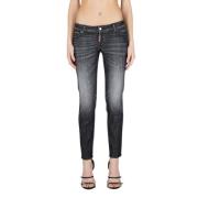 Zwarte Skinny Jennifer Jeans Dsquared2 , Black , Dames