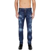 Blauwe Slim Fit Jeans Dsquared2 , Blue , Heren