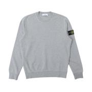 Crewneck Sweater in Polvere Melange Stone Island , Gray , Heren