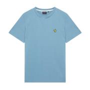 Crest Tipped Blauw Katoen T-Shirt Lyle & Scott , Blue , Heren