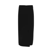 Elegante zwarte diepe rok met split Kaffe , Black , Dames