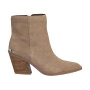 Enkellaars met metalen detailhak Alma EN Pena , Beige , Dames