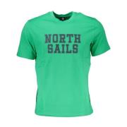 Stijlvol Logo Print Groene Tee North Sails , Green , Heren