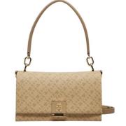 Dames Crossbody Tas met Monogram Tommy Hilfiger , Beige , Dames