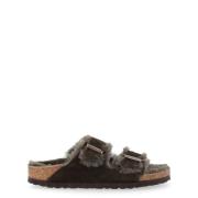 Shearling Mocca Sandalen Birkenstock , Brown , Dames