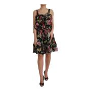 Bloemenprint zijden chiffon jurk Dolce & Gabbana , Multicolor , Dames