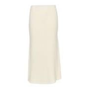 Gebreide rok in krijtkleur Kaffe , White , Dames