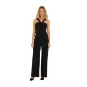 Lange jumpsuit met studs Alma EN Pena , Black , Dames