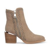 Enkellaarzen studs ritssluiting Alma EN Pena , Beige , Dames