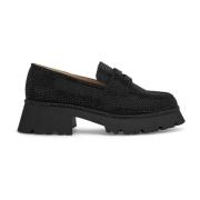 Glanzende loafer met plateauzool Alma EN Pena , Black , Dames