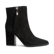 Enkellaarsjes met kwasthak Alma EN Pena , Black , Dames