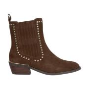 Platte studs bootie Alma EN Pena , Brown , Dames