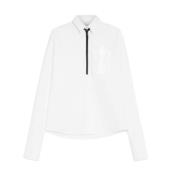 Oversized Wit Poplin Shirt Sportmax , White , Dames