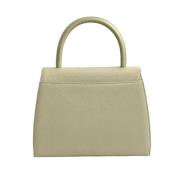 Pre-owned Leather handbags Yves Saint Laurent Vintage , White , Dames