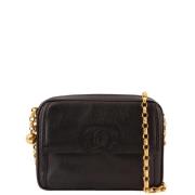 Pre-owned Leather chanel-bags Chanel Vintage , Black , Dames