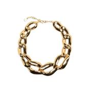 Pre-owned Metal necklaces Yves Saint Laurent Vintage , Yellow , Dames