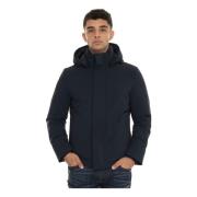 Stretchjas met Afneembare Capuchon Woolrich , Blue , Heren