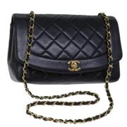 Pre-owned Leather chanel-bags Chanel Vintage , Black , Dames