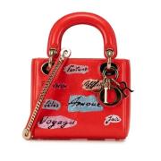 Pre-owned Leather handbags Dior Vintage , Red , Dames