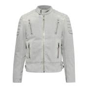 Denimjack met vintage-effect Balmain , Gray , Heren