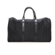 Leren Reistas met Verstelbare Schouderband Kiton , Black , Heren