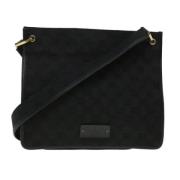 Pre-owned Canvas shoulder-bags Gucci Vintage , Black , Dames