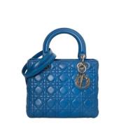 Pre-owned Leather dior-bags Dior Vintage , Blue , Dames