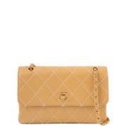 Pre-owned Fabric chanel-bags Chanel Vintage , Beige , Dames