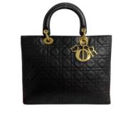 Pre-owned Leather dior-bags Dior Vintage , Black , Dames