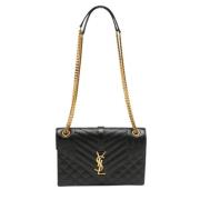 Pre-owned Leather shoulder-bags Yves Saint Laurent Vintage , Black , D...