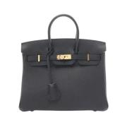 Pre-owned Leather totes Hermès Vintage , Black , Dames