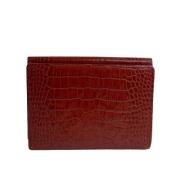 Pre-owned Leather wallets Yves Saint Laurent Vintage , Red , Dames