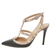 Pre-owned Leather heels Valentino Vintage , Black , Dames