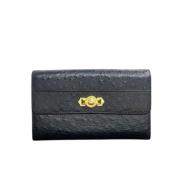 Pre-owned Leather wallets Versace Pre-owned , Black , Dames