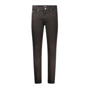 Skinny Katoenen Jeans met 5 Zakken Guess , Black , Heren