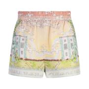 Art Deco Linnen Shorts MultiKleur Casablanca , Multicolor , Dames