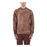 Wolmix Half-Zip Trui Mauro Grifoni , Brown , Heren