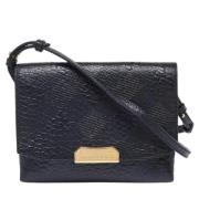 Pre-owned Leather shoulder-bags Burberry Vintage , Black , Dames