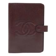 Pre-owned Leather home-office Chanel Vintage , Brown , Dames