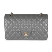 Pre-owned Leather chanel-bags Chanel Vintage , Gray , Dames