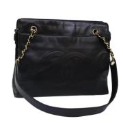 Pre-owned Leather chanel-bags Chanel Vintage , Black , Dames