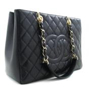 Pre-owned Leather chanel-bags Chanel Vintage , Black , Dames