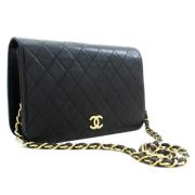 Pre-owned Leather chanel-bags Chanel Vintage , Black , Dames