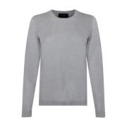 Lichtgrijze Crew Neck Sweater Gran Sasso , Gray , Dames