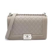 Pre-owned Leather chanel-bags Chanel Vintage , Beige , Dames