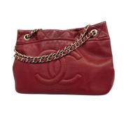 Pre-owned Leather chanel-bags Chanel Vintage , Red , Dames